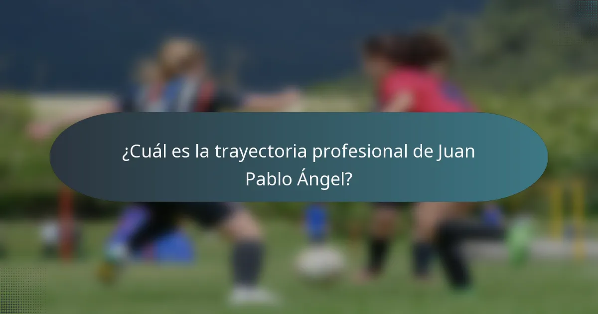 ¿Cuál es la trayectoria profesional de Juan Pablo Ángel?